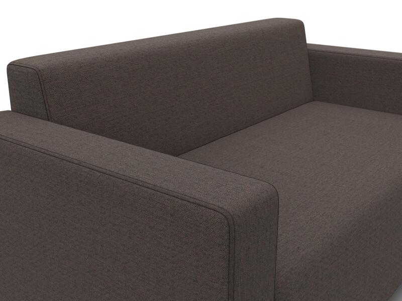 Диван прямой Лига-093 ВН, Рогожка, Амур 05 коричневый