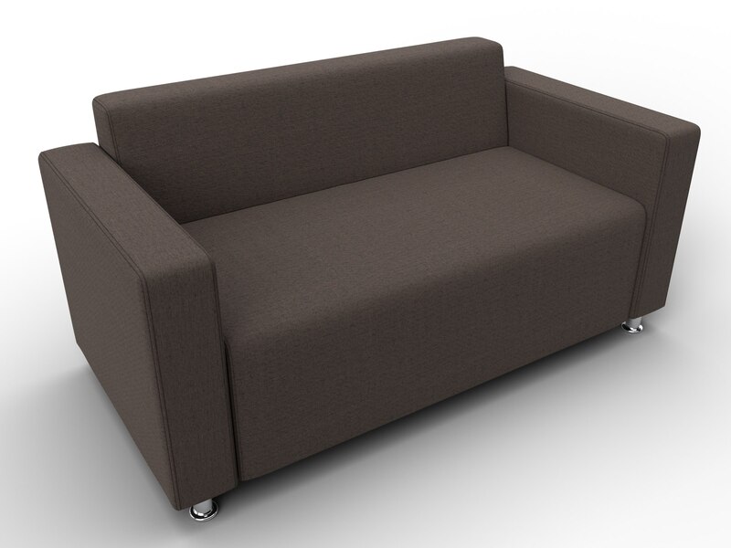 Диван прямой Лига-093 ВН, Рогожка, Амур 05 коричневый