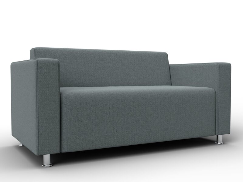 Диван прямой Лига-093 ВН, Рогожка, Амур 07 серый