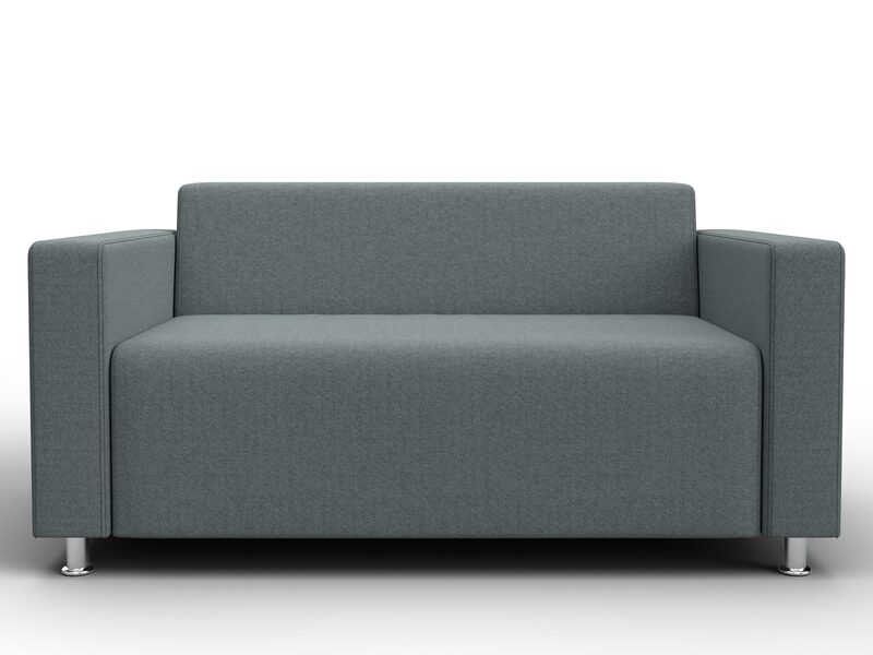 Диван прямой Лига-093 ВН, Рогожка, Амур 07 серый