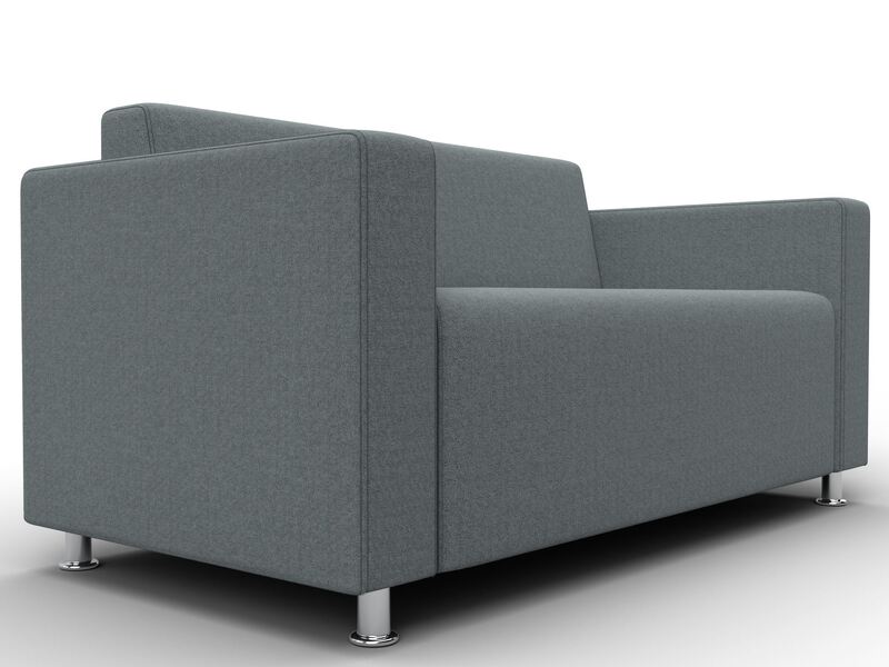 Диван прямой Лига-093 ВН, Рогожка, Амур 07 серый