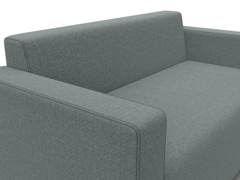 Диван прямой Лига-093 ВН, Рогожка, Амур 07 серый