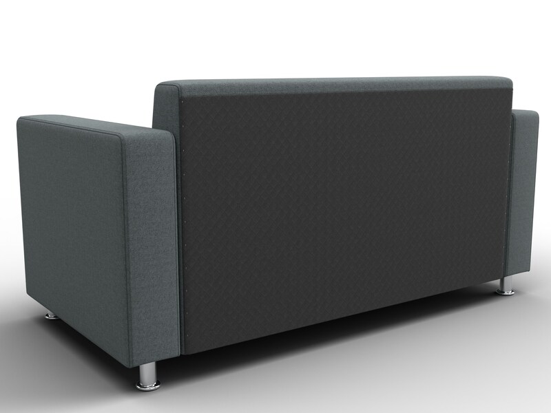 Диван прямой Лига-093 ВН, Рогожка, Амур 07 серый