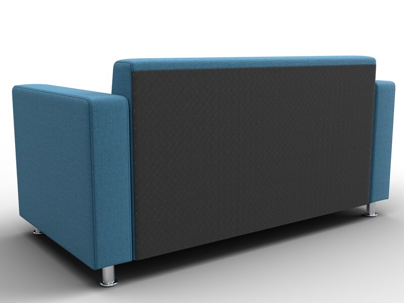 Диван прямой Лига-093 ВН, Рогожка, Амур 10 голубой