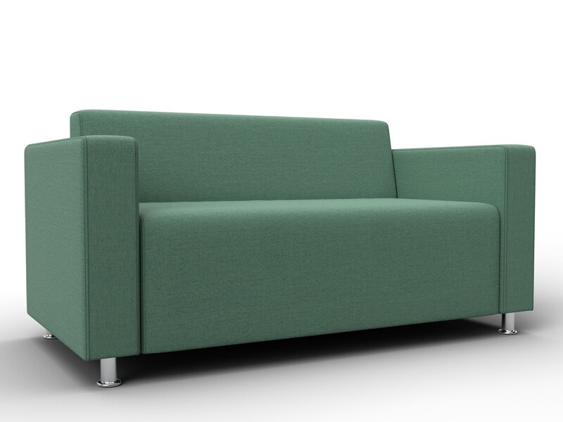 Диван прямой Лига-093 ВН, Рогожка, Амур 11 зеленый