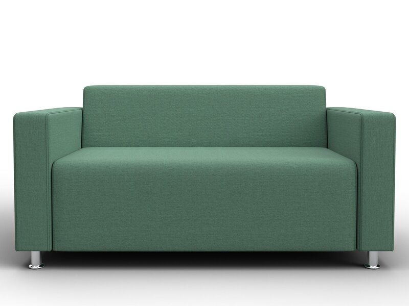 Диван прямой Лига-093 ВН, Рогожка, Амур 11 зеленый