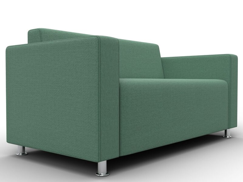 Диван прямой Лига-093 ВН, Рогожка, Амур 11 зеленый