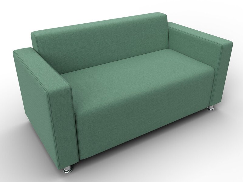 Диван прямой Лига-093 ВН, Рогожка, Амур 11 зеленый