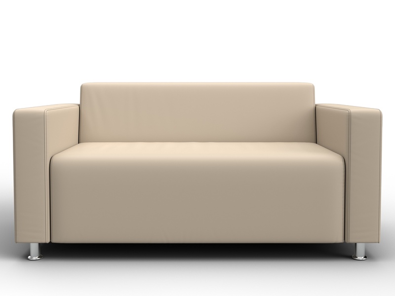 Диван прямой Лига-093 ВН, Экокожа, Бежевый