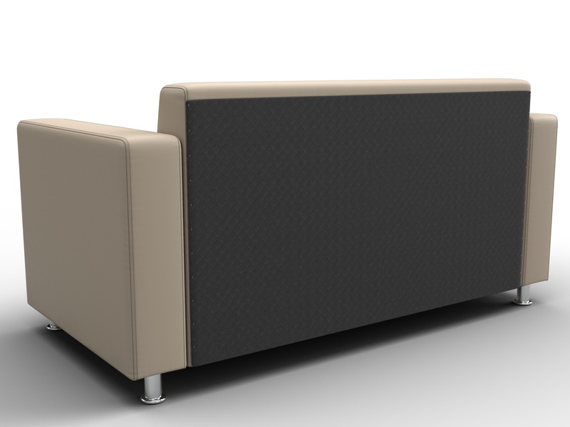 Диван прямой Лига-093 ВН, Экокожа, Бежевый