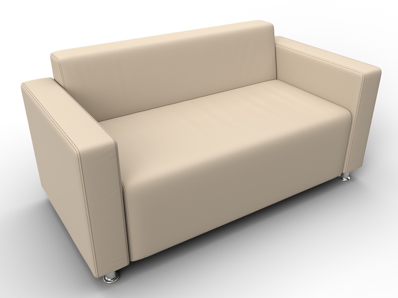 Диван прямой Лига-093 ВН, Экокожа, Бежевый