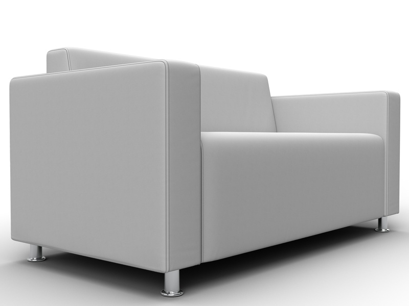 Диван прямой Лига-093 ВН, Экокожа, Белый