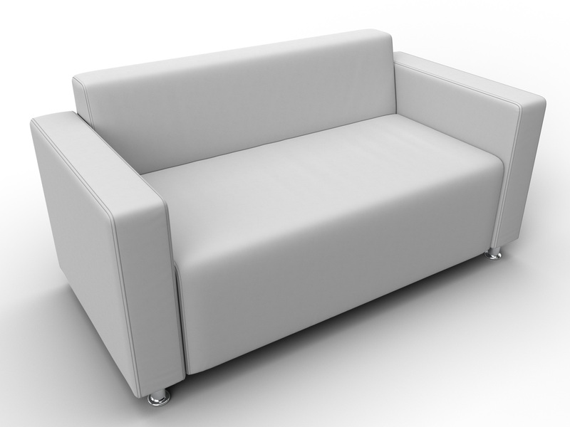 Диван прямой Лига-093 ВН, Экокожа, Белый