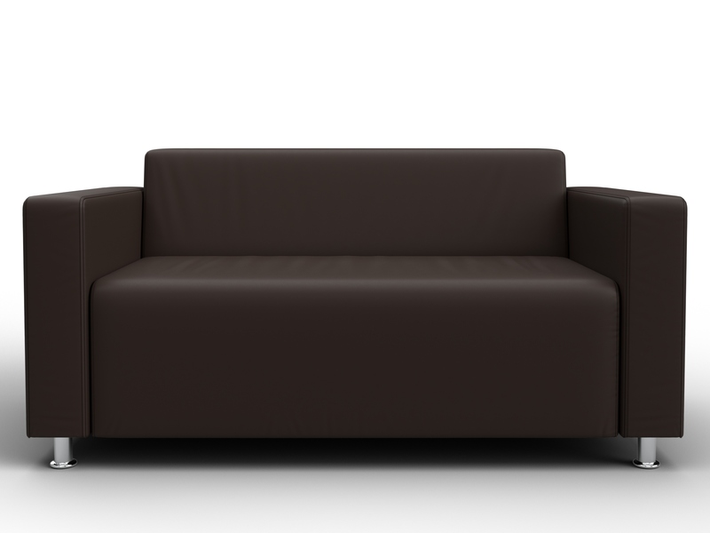 Диван прямой Лига-093 ВН, Экокожа, Коричневый