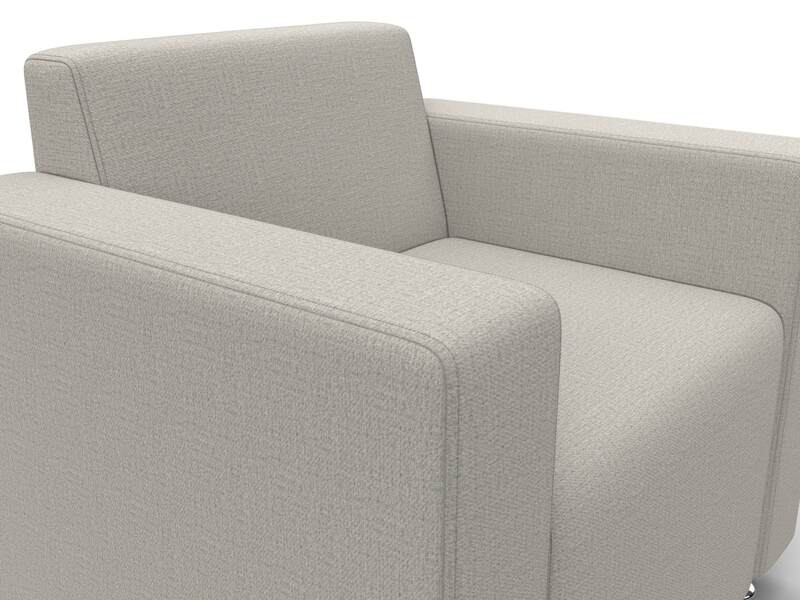 Кресло Лига-093 ВН, Рогожка, Амур 02 бежевый