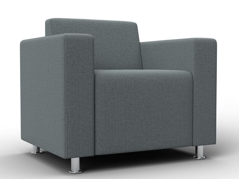 Кресло Лига-093 ВН, Рогожка, Амур 07 серый