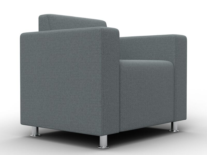 Кресло Лига-093 ВН, Рогожка, Амур 07 серый