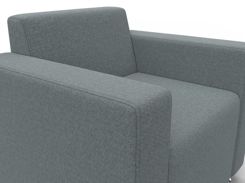 Кресло Лига-093 ВН, Рогожка, Амур 07 серый