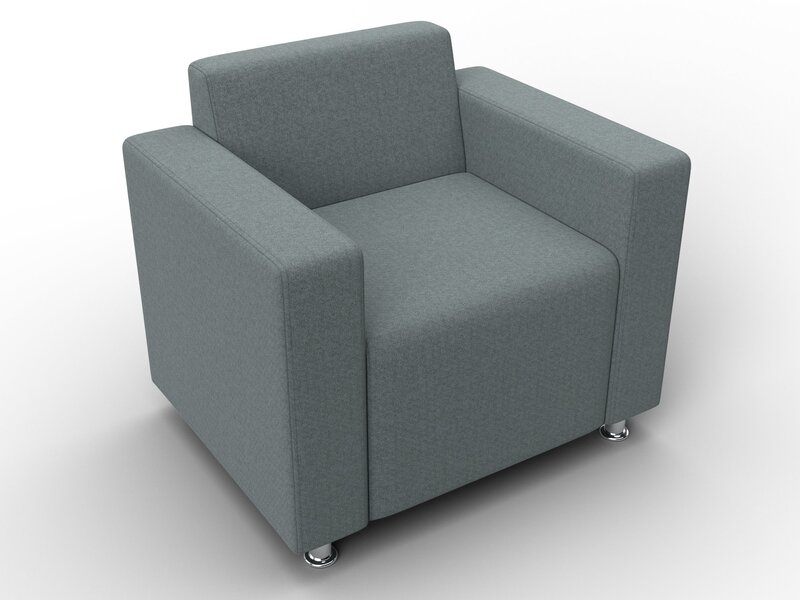 Кресло Лига-093 ВН, Рогожка, Амур 07 серый