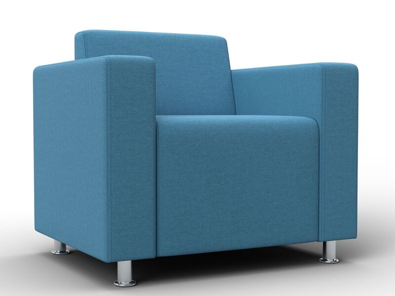 Кресло Лига-093 ВН, Рогожка, Амур 10 голубой