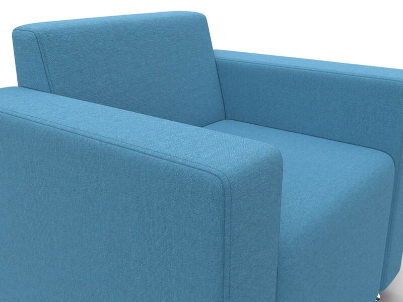 Кресло Лига-093 ВН, Рогожка, Амур 10 голубой