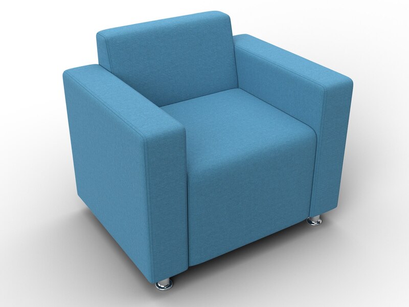 Кресло Лига-093 ВН, Рогожка, Амур 10 голубой