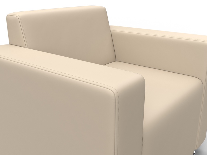 Кресло Лига-093 ВН, Экокожа, Бежевый