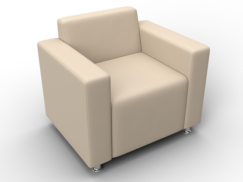 Кресло Лига-093 ВН, Экокожа, Бежевый
