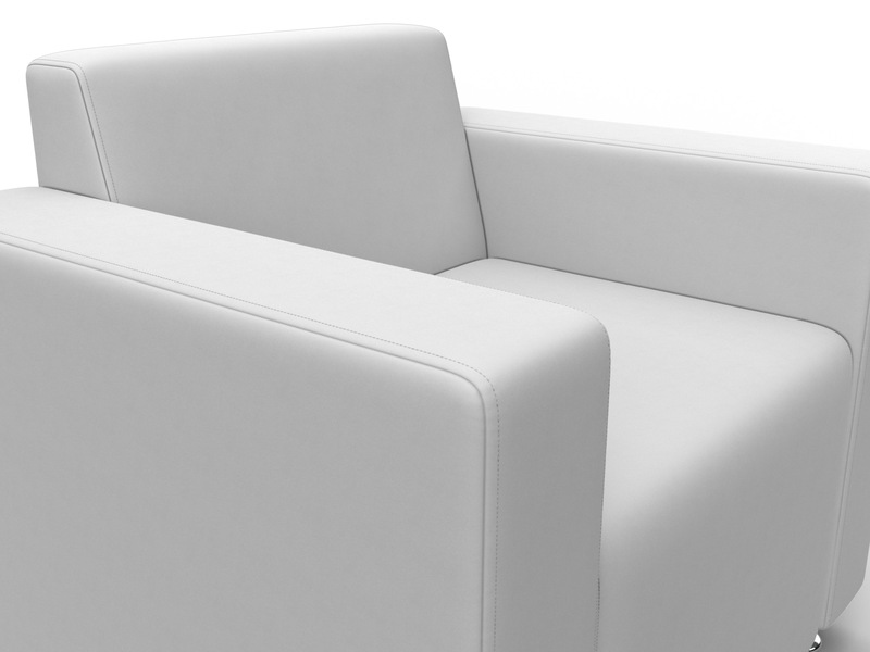 Кресло Лига-093 ВН, Экокожа, Белый