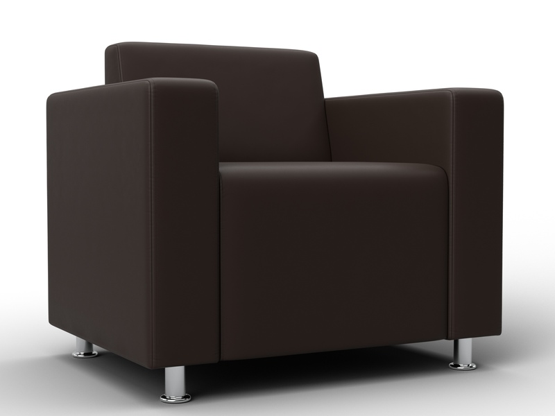 Кресло Лига-093 ВН, Экокожа, Коричневый