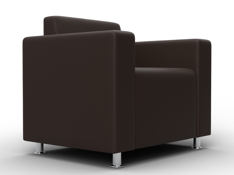 Кресло Лига-093 ВН, Экокожа, Коричневый