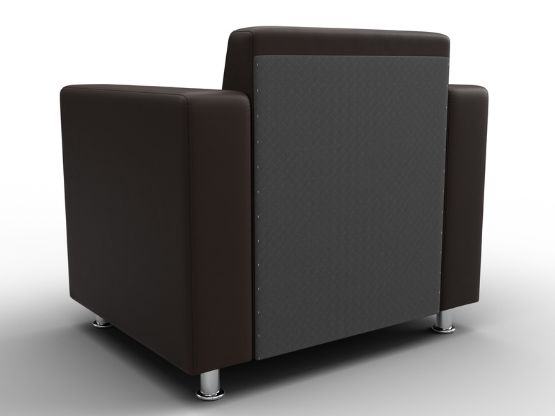 Кресло Лига-093 ВН, Экокожа, Коричневый