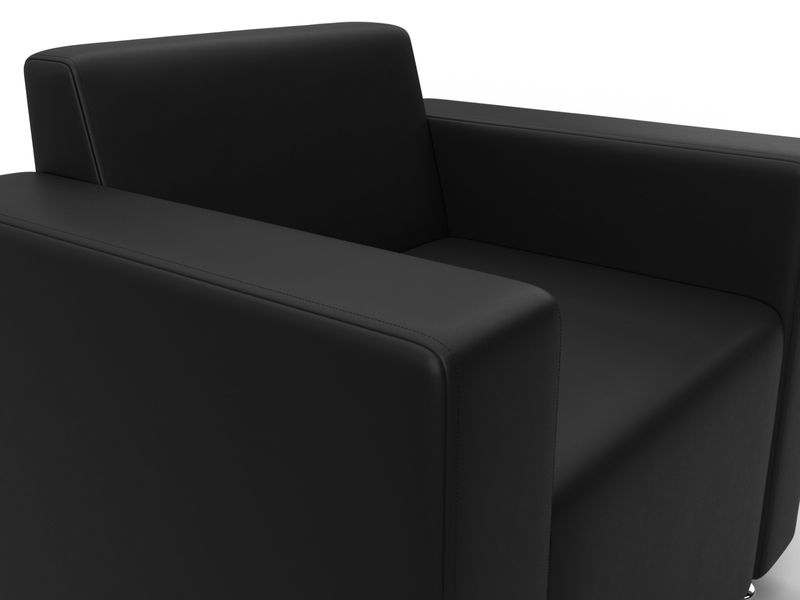 Кресло Лига-093 ВН, Экокожа, Черный