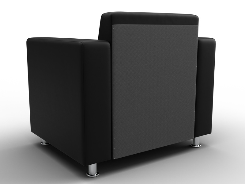 Кресло Лига-093 ВН, Экокожа, Черный