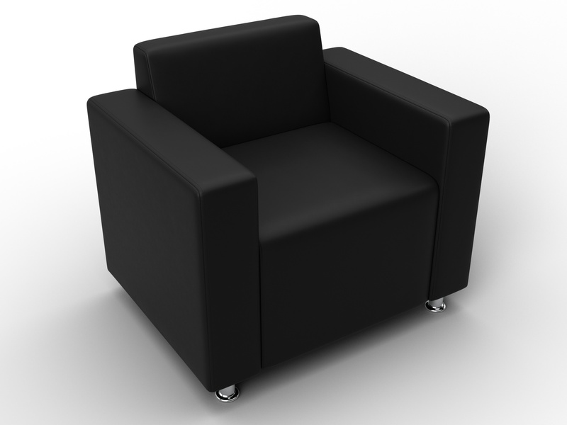 Кресло Лига-093 ВН, Экокожа, Черный