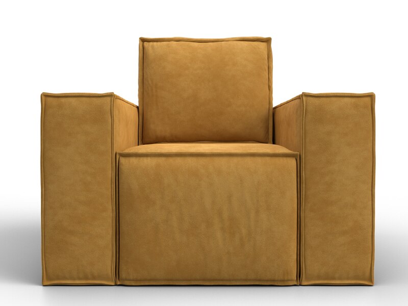 Кресло Лига-081 НПБ, Велюр, BRUT 10 желтый