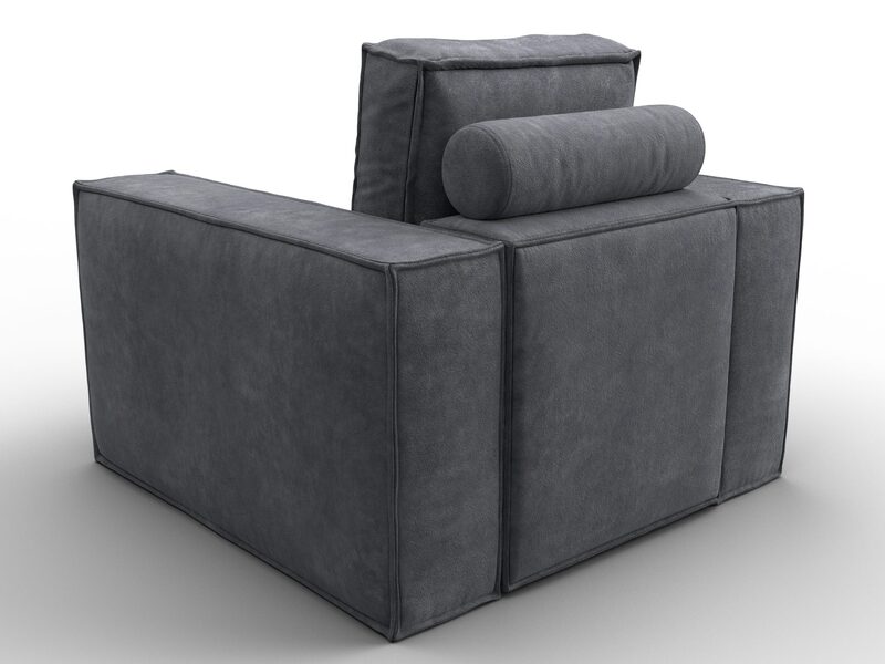 Кресло Лига-081 НПБ, Велюр, BRUT 16 темно-серый