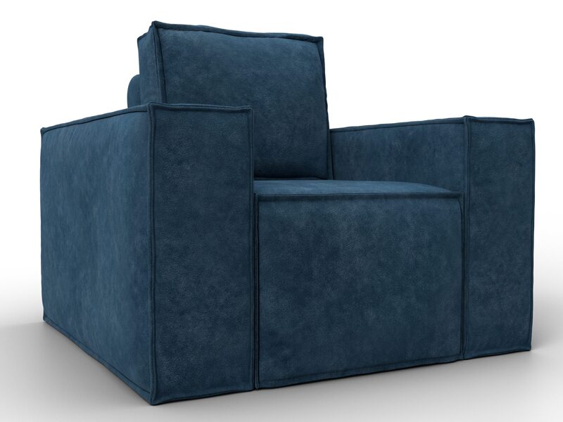 Кресло Лига-081 НПБ, Велюр, BRUT 11 синий