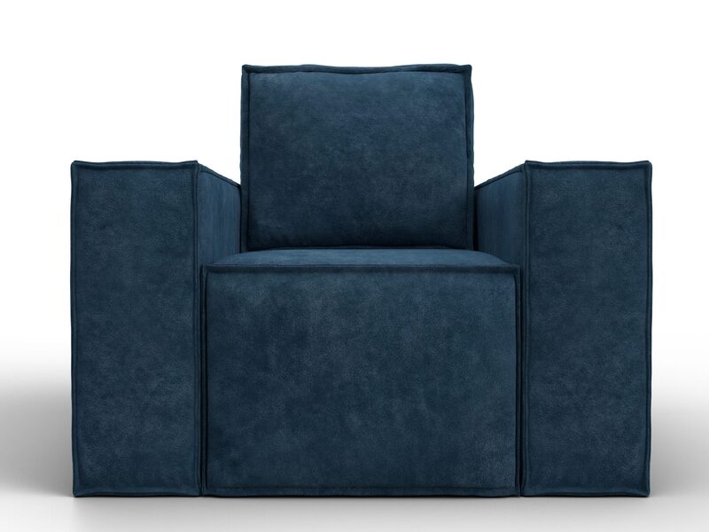 Кресло Лига-081 НПБ, Велюр, BRUT 11 синий