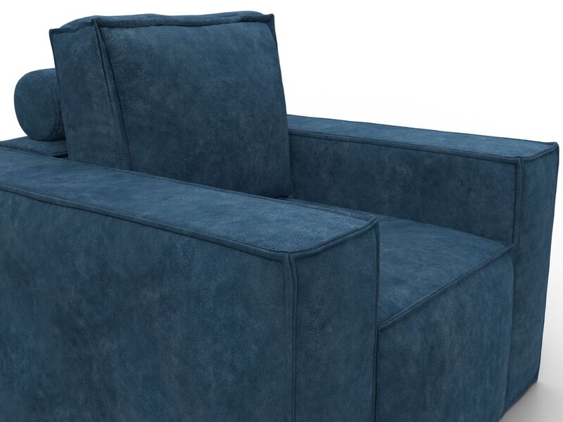 Кресло Лига-081 НПБ, Велюр, BRUT 11 синий