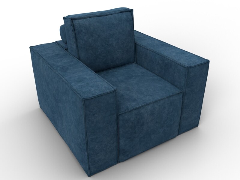 Кресло Лига-081 НПБ, Велюр, BRUT 11 синий