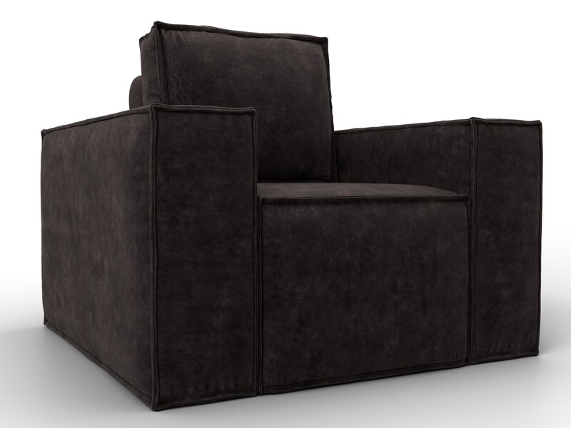 Кресло Лига-081 НПБ, Велюр, BRUT 17 коричневый