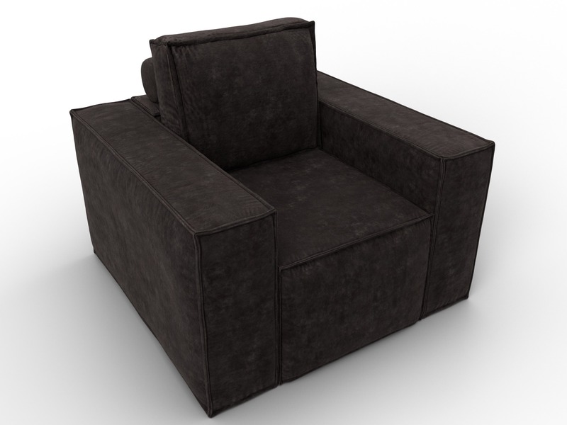 Кресло Лига-081 НПБ, Велюр, BRUT 17 коричневый