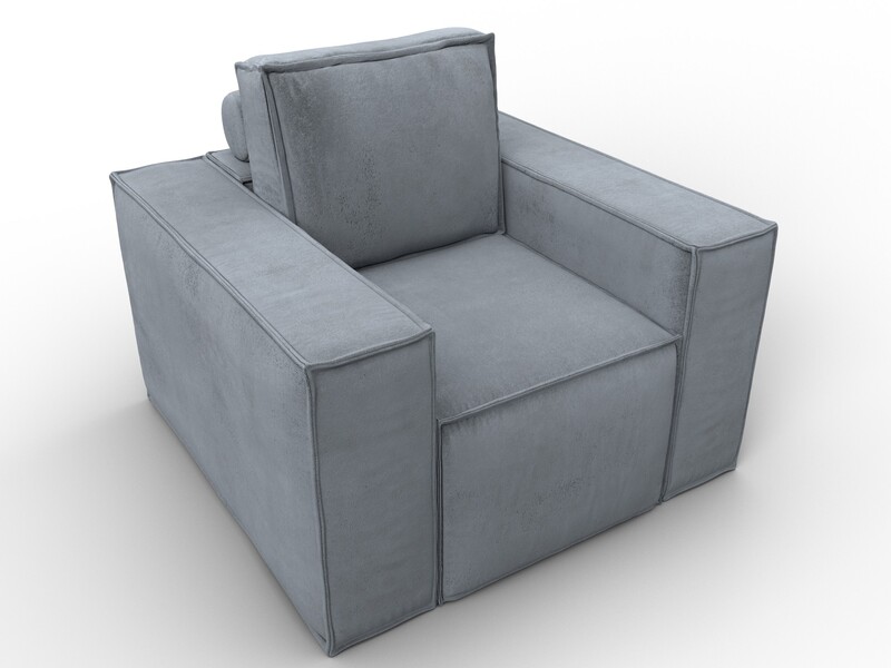 Кресло Лига-081 НПБ, Велюр, TOWER 10 серый