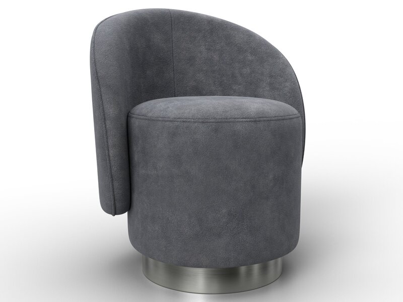 Кресло Лига-108, Велюр, BRUT 16 темно-серый