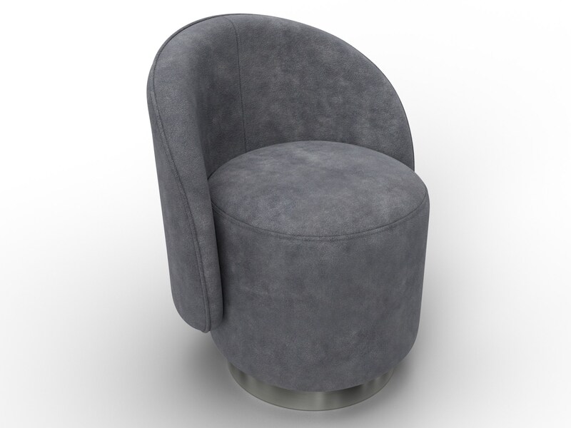 Кресло Лига-108, Велюр, BRUT 16 темно-серый