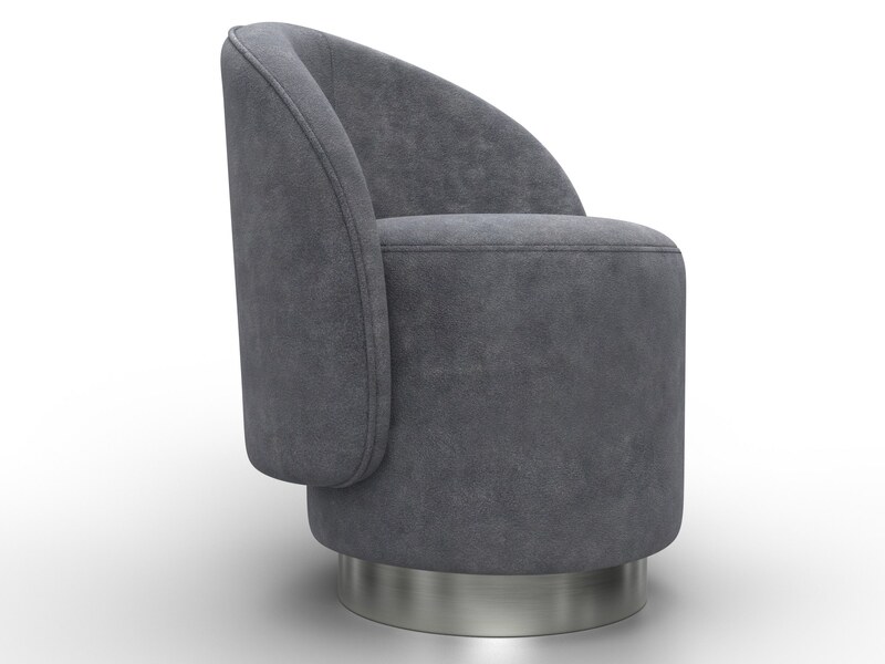 Кресло Лига-108, Велюр, BRUT 16 темно-серый