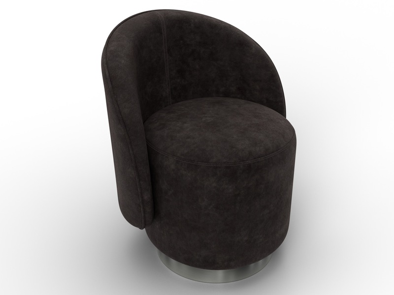 Кресло Лига-108, Велюр, BRUT 17 коричневый