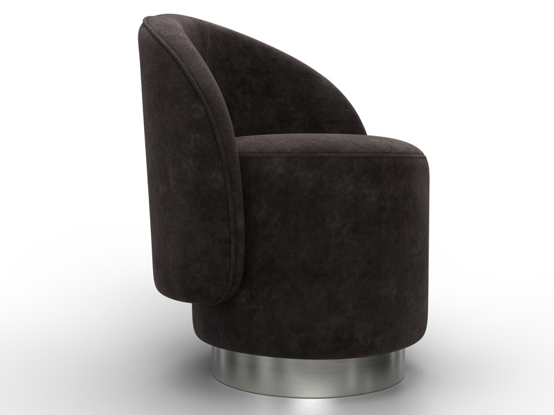 Кресло Лига-108, Велюр, BRUT 17 коричневый