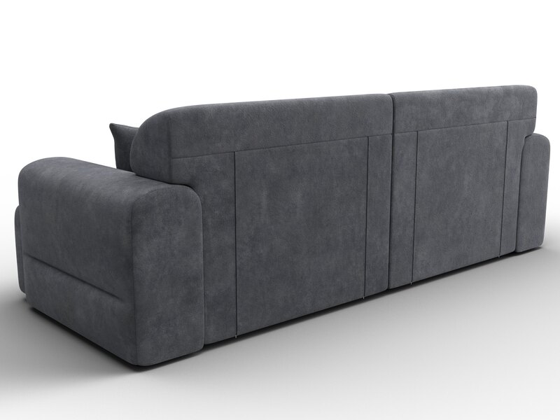 Диван прямой Лига-109 НПБ, Велюр, BRUT 16 темно-серый